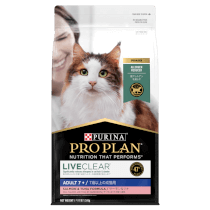 Pro Plan Adult Liveclear 7 Plus Salmon and Tuna Formula Dry Cat Food - Front of Pack 210x210