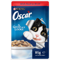 oscar adult beef pouch wet cat food pack thumbnail 