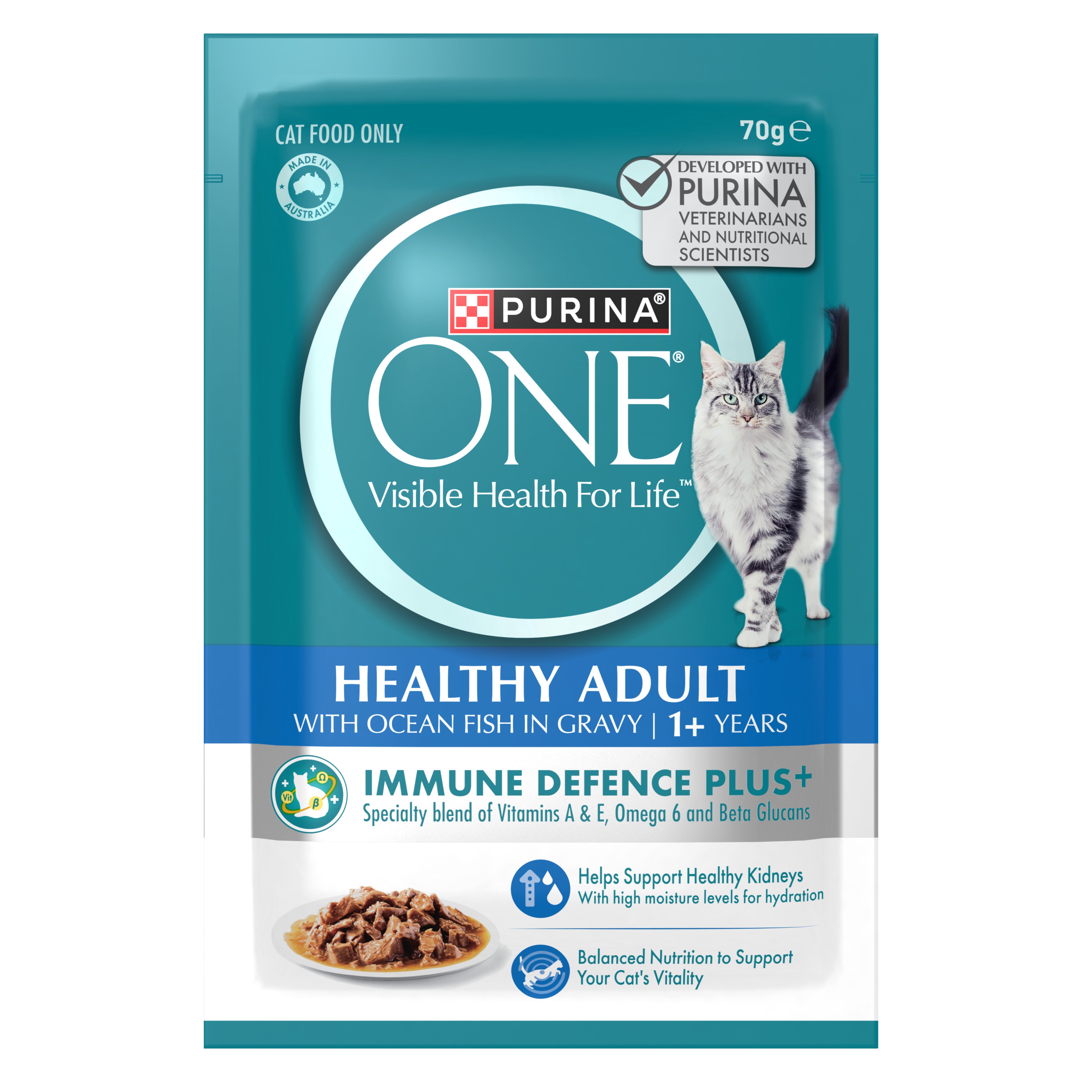PURINA ONE® Healthy Adult 1+ with Ocean Fish Front