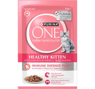 PURINA ONE® Kitten with Succulent Chicken in Gravy Wet Front