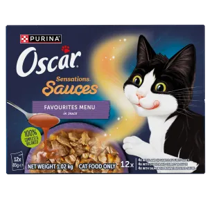 Oscar Sensations Sauces Adult Favourites Menu_Front