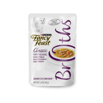 FANCY FEAST Adult Mackerel & Vegetable Wet Cat Food in a Decadent Silky Broth 40g