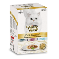 FANCY FEAST Adult Petit Cuisine™ Multipack - Grilled Turkey, Grilled Chicken & Grilled Tuna Wet Cat Food 6 x 50g