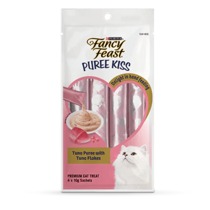 FANCY FEAST Adult PUREE KISS Tuna Puree with Tuna Flakes Wet Cat Food 4 x 10g