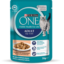 PURINA ONE Adult with Succulent Chicken in Gravy Wet Pouch Cat Food 70g