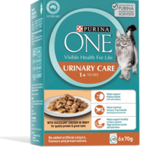 PURINA ONE Adult Urinary Care with Succulent Chicken in Gravy Wet Pouch 6 Pack Multipack 6 x 70g