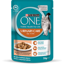 PURINA ONE Adult Urinary Care with Succulent Chicken in Gravy Wet Pouch Cat Food 70g