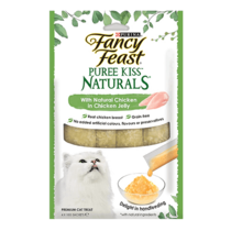 FANCY FEAST Adult Puree Kiss Naturals with Natural Chicken in Chicken Jelly Wet Cat Food 4 x 100g