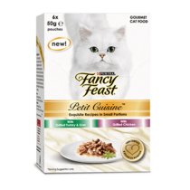 FANCY FEAST Adult Petite Cuisine Turkey And Liver & Grilled Chicken Wet Cat Food 50g x6