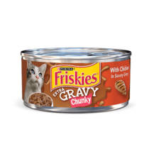 FRISKIES Adult Extra Gravy Chunky With Chicken in Savory Gravy Wet Cat Food 156g