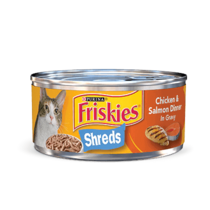FRISKIES Adult Savoury Shreds Chicken & Salmon Dinner in Gravy Cat Food 156g