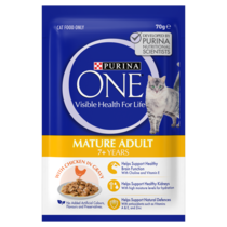 PURINA ONE Mature Adult 7+ Succulent Chicken in Gravy Wet Cat Food