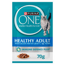 PURINA ONE® Adult with Oceanfish in Gravy Wet Pouch 70g Cat Food
