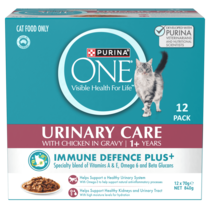 PURINA ONE® Adult Urinary Care with Chicken in Gravy Wet Cat Food 12 Pack Multipack