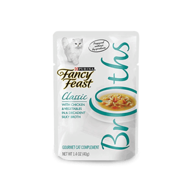 FANCY FEAST Adult Wet Cat Food with Chicken & Vegetables in a Decadent Silky Broth 40g