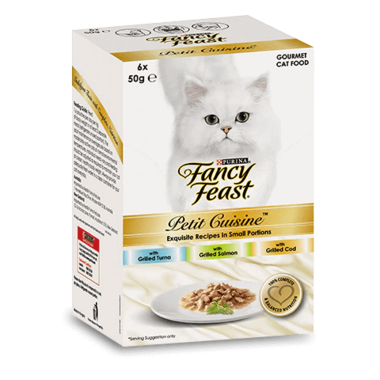 FANCY FEAST Adult Petit Cuisine™ Multipack - Grilled Tuna, Grilled Salmon & Grilled Cod Wet Cat Food 6 x 50g
