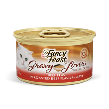 FANCY FEAST Adult Gravy Lovers Beef Feast in Roasted Beef Flavour Gravy Wet Cat Food 85g