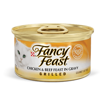 FANCY FEAST Adult Grilled Chicken & Beef Feast in Gravy Wet Cat Food 85g
