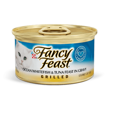 FANCY FEAST Adult Grilled Ocean Whitefish & Tuna Feast in Gravy Wet Cat Food 85g
