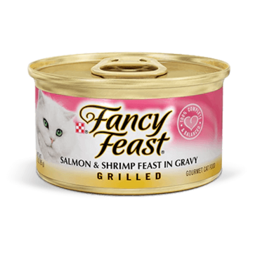 FANCY FEAST Adult Grilled Salmon & Shrimp Feast in Gravy Wet Cat Food 85g