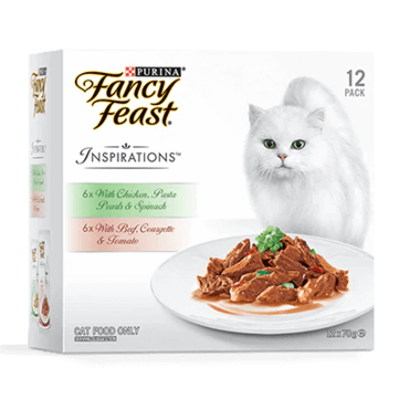 FANCY FEAST Adult Inspirations Multipack - Chicken & Beef Flavour Wet Cat Food 12pk