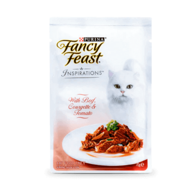 FANCY FEAST Adult Inspirations with Beef, Courgette and Tomato Wet Cat Food 70g