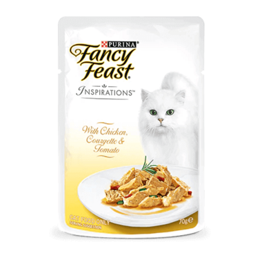 FANCY FEAST Adult Inspirations with Chicken, Courgette and Tomato Wet Cat Food 70g