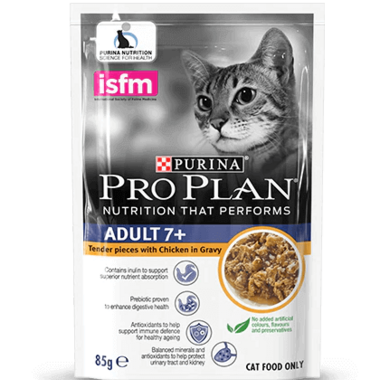 PRO PLAN Adult 7+ Chicken In Gravy Wet Pouch 85g