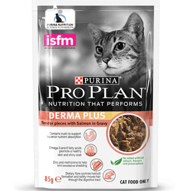 PRO PLAN Adult Derma Plus Salmon In Gravy Wet Pouch 85g