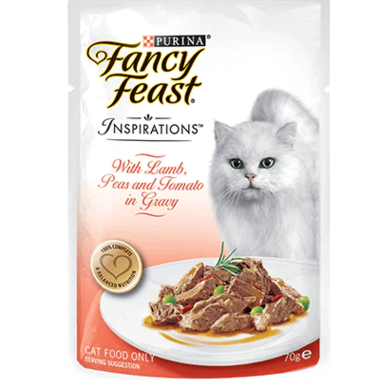 FANCY FEAST Adult Inspirations With Lamb, Peas & Tomato Wet Cat Food 70g