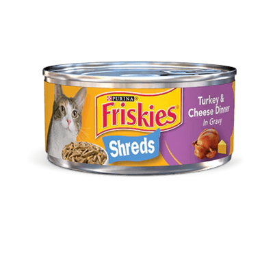 FRISKIES Adult Savoury Shreds Turkey & Cheese Dinner in Gravy Cat Food 156g