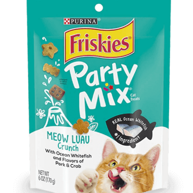 FRISKIES Adult Party Mix Meow Luau Crunch Cat Treats 170g