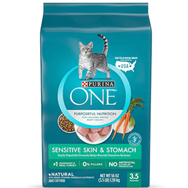 PURINA ONE Adult Sensitive Skin and Stomach Premium Cat Food 1.59kg