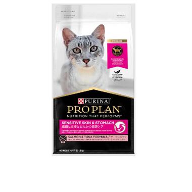 PRO PLAN Adult Sensitive Skin & Stomach Salmon & Tuna Dry Cat Food