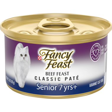 FANCY FEAST Adult Senior 7+ Beef Pate Wet Cat Food