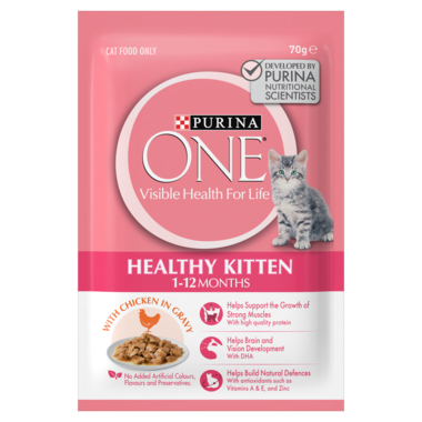 PURINA ONE® Healthy Kitten with Chicken in Gravy Wet Cat Food