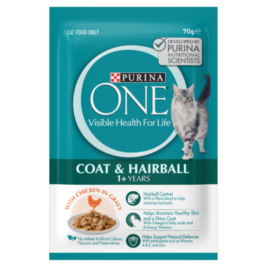 PURINA ONE Adult Hairball Succulent Chicken Gravy Wet Cat Food