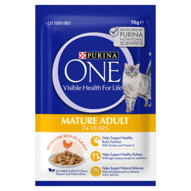 PURINA ONE Mature Adult 7+ Succulent Chicken in Gravy Wet Cat Food