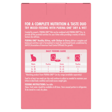 Purina one cat food feeding chart 2025