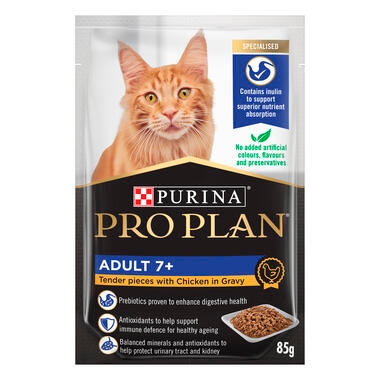 PRO PLAN Adult 7+ Chicken in Gravy Wet Cat Food