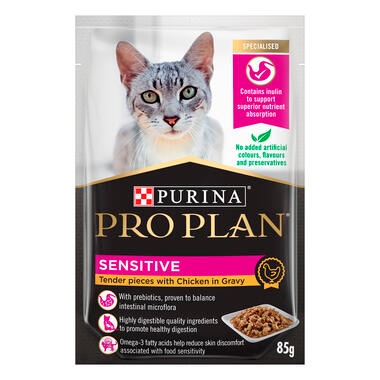 PRO PLAN Adult Sensitive Chicken in Gravy Wet Cat Food