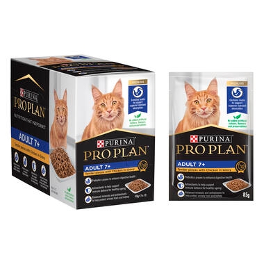 PRO PLAN Adult 7+ Chicken in Gravy Wet Cat Food