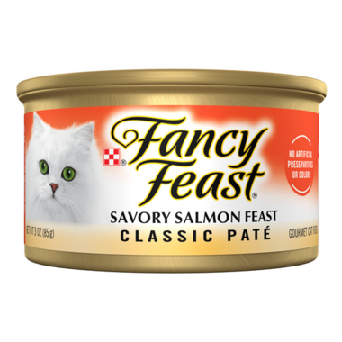 FANCY FEAST Adult Classic Savoury Salmon Feast Wet Cat Food 85g