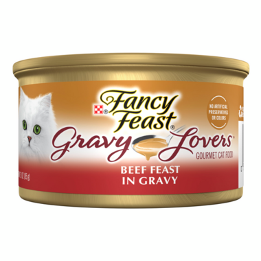 FANCY FEAST Adult Gravy Lovers Beef Feast in Roasted Beef Flavour Gravy Wet Cat Food 85g