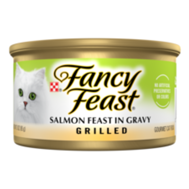 FANCY FEAST Adult Grilled Salmon Feast in Gravy Wet Cat Food 85g