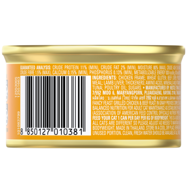 Fancy feast nutritional information online