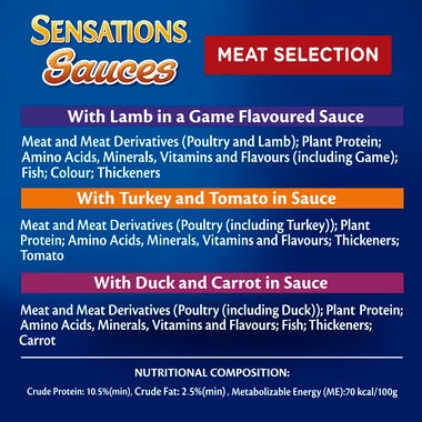 Oscar Sensations Sauces Adult Meat Selection Wet Cat Food 12 x 85g