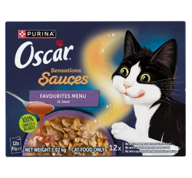 Oscar Sensations Sauces Adult Favourites Menu_Front